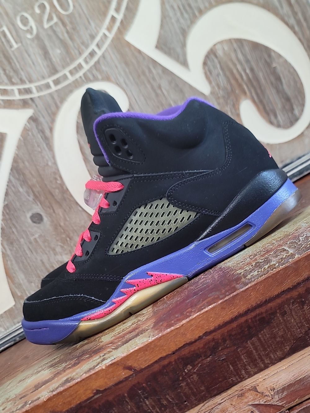🔥 Nike Air Jordan 5 'Raptors' "Ember Glow/Fierce Purple" Wmns 8, Great Cond. - Picture 3 of 16